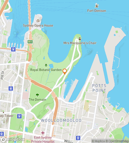 Map of scavenger hunt walking tour for Sydney Audio Tour Adventure