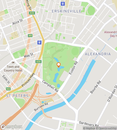 Map of scavenger hunt walking tour for Sydney Park: Where the Grind Never Ends