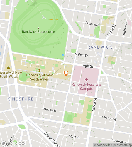 Map of scavenger hunt walking tour for The University of New South Wales Hunt