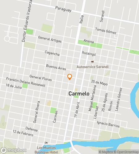 Map of scavenger hunt walking tour for Carmelo: Between River and Vine