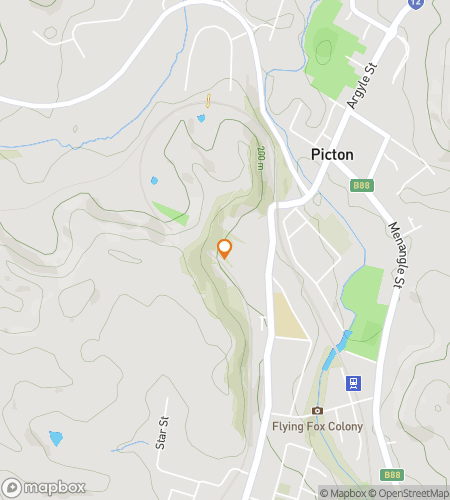 Map of scavenger hunt walking tour for The Ghoulish Guide to Picton