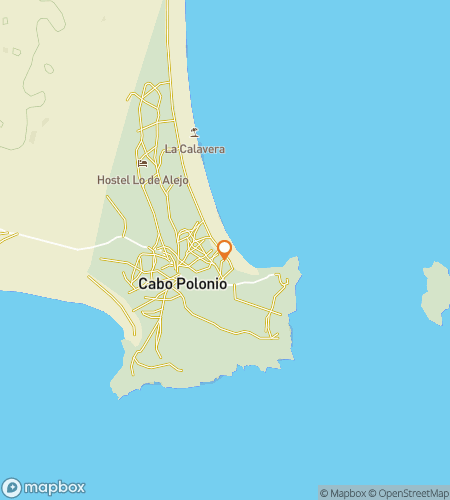 Kort over skattejagt vandretur for Cabo Polonio&colon; Uruguays off-grid paradis