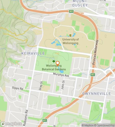 Map of scavenger hunt walking tour for University of Wollongong Hunt