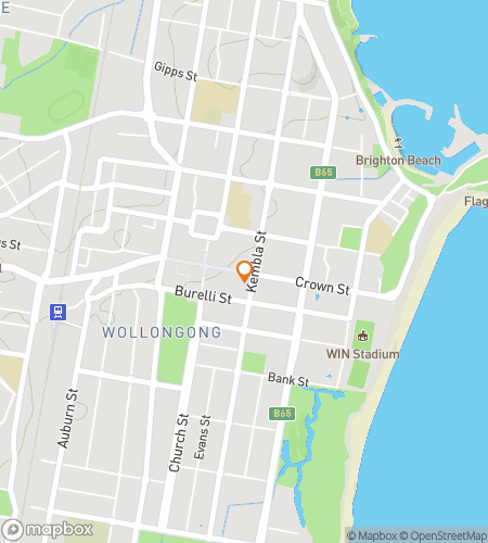 Map of scavenger hunt walking tour for Wollongong&colon; Escarpment Energy Escape