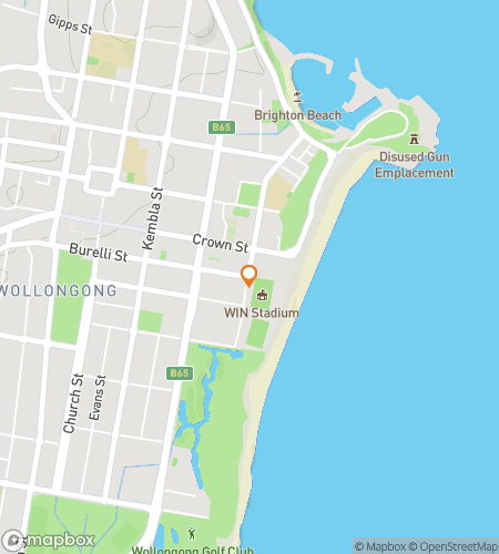Map of scavenger hunt walking tour for Wollongong’s Storied History