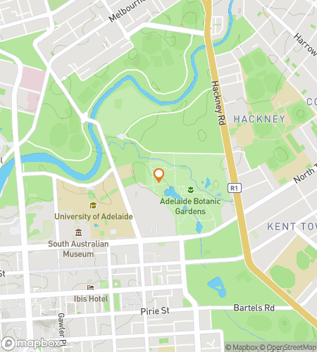 Kincskereső túra gyalogtérkép az Adelaide Egyetem Garnet & Black Quest-jéhez