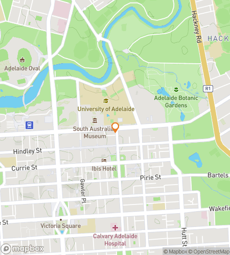 Map of scavenger hunt walking tour for Adelaide Adventure 