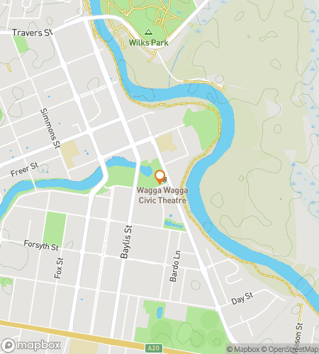 Karta &ouml;ver skattjaktens vandringstur f&ouml;r Wagga Wagga Civic Secrets & Shimmer Quest