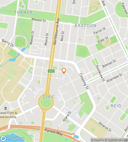 Map of scavenger hunt walking tour for Can I Get a Drink, Canberra?