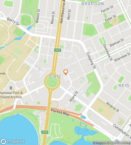 Canberra, ACT'deki Kültür Hazine Avı yürüyüş turu haritası