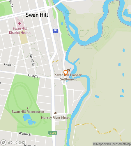 Kaart van de speurtocht wandeltocht voor 'Whispers on the Murray: The Swan Hill Journey'