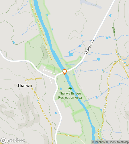 Kaart van speurtocht wandeltocht voor Van Rivieroevers naar Berglijnen: Het Tharwa Avontuur