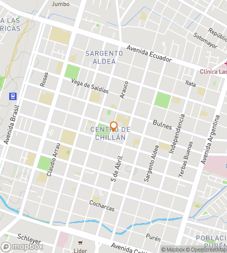 Map of scavenger hunt walking tour for From Volcanoes to Vineyards: The Chillán Adventure