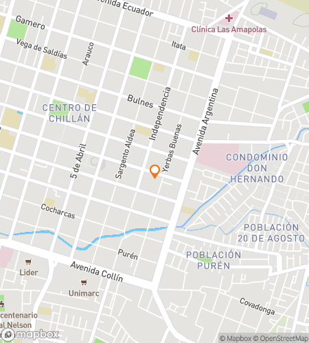 Map of scavenger hunt walking tour for From Volcanoes to Vineyards: The Chillán Adventure