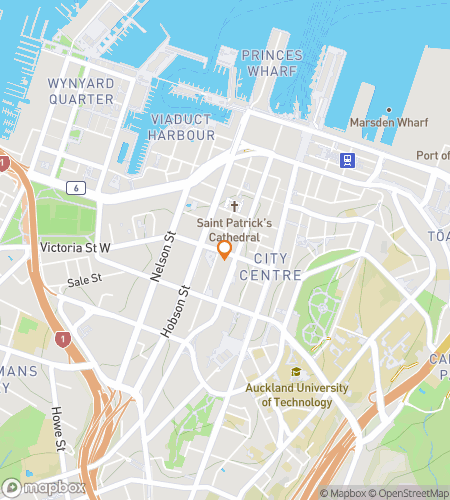 Map of scavenger hunt walking tour for Auckland Auckland Bar Hunt