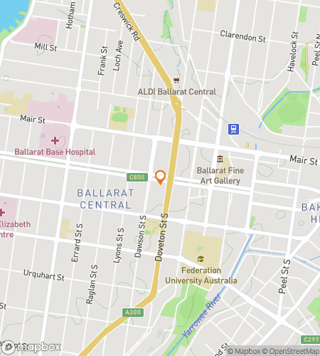 Map of scavenger hunt walking tour for Ballarat Boogaloo!