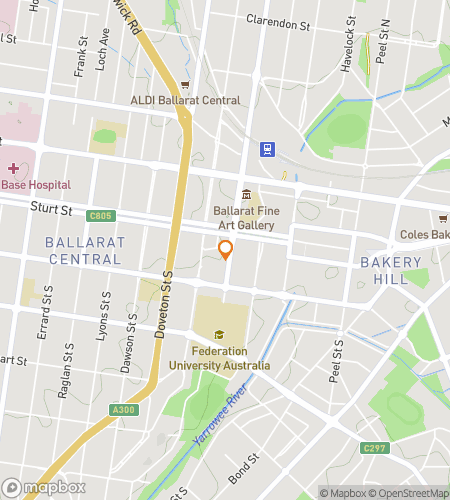 Map of scavenger hunt walking tour for Ballarat Hunt