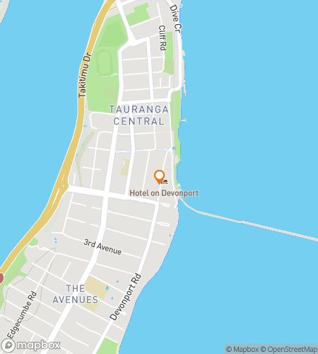 Map of scavenger hunt walking tour for All Aboard Tauranga: The Bay Breeze Quest