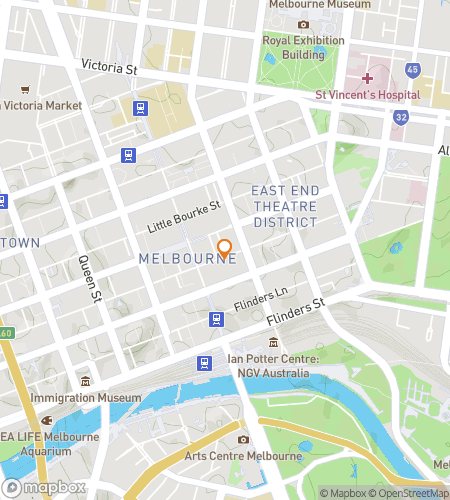 Hartă a turului ghidat tip vânătoare de comori pentru Its a Mad, Mad, Melbourne