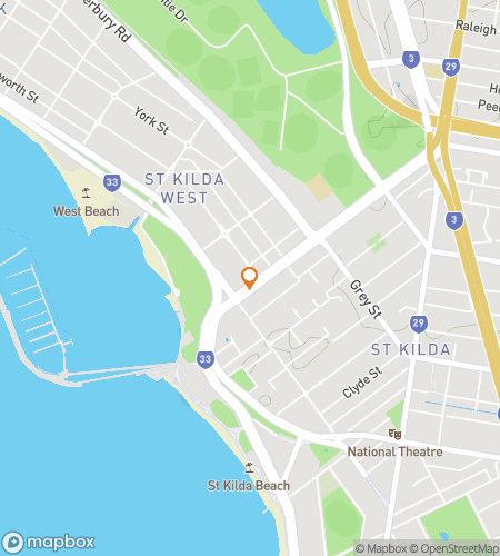 Map of scavenger hunt walking tour for St Kilda Bar Crawl