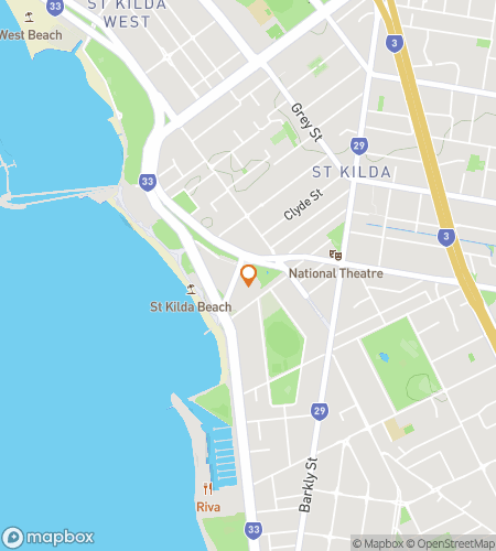 Map of scavenger hunt walking tour for Soar Through Scenic St. Kilda