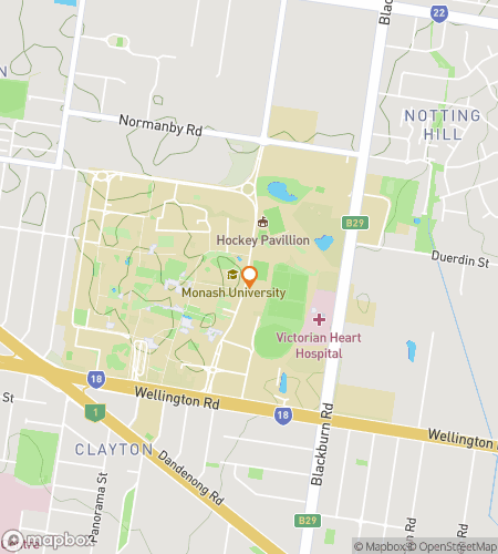 خريطة جولة المشي بلعبة البحث عن الكنز لجولة جامعة موناش