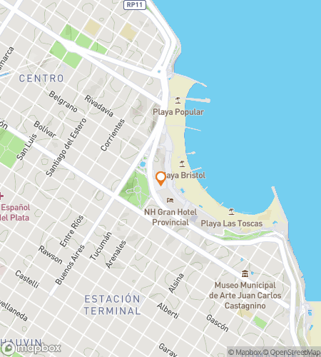 Map of scavenger hunt walking tour for Mar del Plata, Argentina: A Coastal Culture Quest