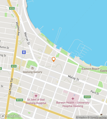 Map of scavenger hunt walking tour for Go Long! In Geelong