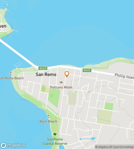 Map of scavenger hunt walking tour for San Remo's Bass Coast Hunt
