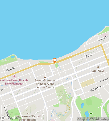 Map of scavenger hunt walking tour for Taranaki Coastal Delights