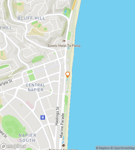 Map of scavenger hunt walking tour for Napier Hunt: Art Deco by the Sea