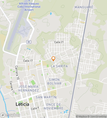 Map of scavenger hunt walking tour for Leticia: Colombia’s Gateway to the Amazon