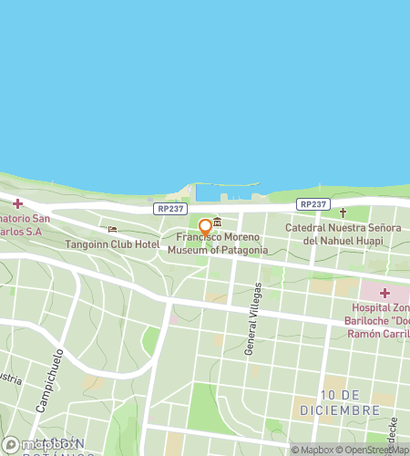 Map of scavenger hunt walking tour for Choco-Loco: The Sweet Bariloche Hunt