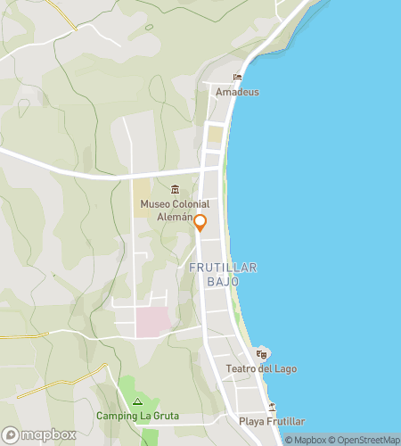 Map of scavenger hunt walking tour for Sweet Trails & Sharp Minds: The Great Frutillar Chase