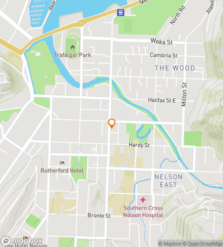 Map of scavenger hunt walking tour for Nelson’s Haunted Hideaway