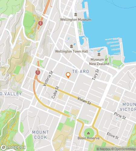 Map of scavenger hunt walking tour for Wellington Wellington Bar Hunt