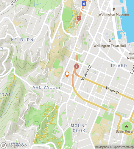 Kartta seikkailukävelykierroksesta Wellington Ghost Hunt Tour -tapahtumaan