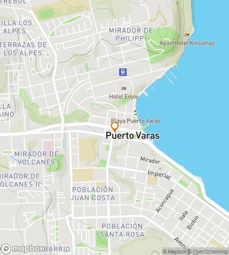 Map of scavenger hunt walking tour for Puerto Varas: The Jewel of Chile’s Lake District