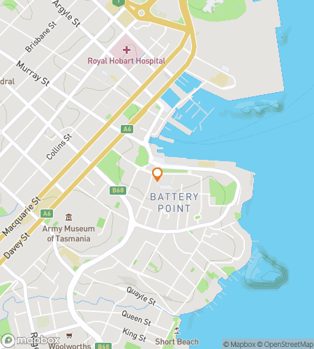 Kartta historiallisen, kulttuurillisen ja pingviinejä käsittelevän aarrekierroksen kävelykierrokselle