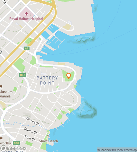 Map of scavenger hunt walking tour for The Hobart Haunting: Secrets Beneath the Steps