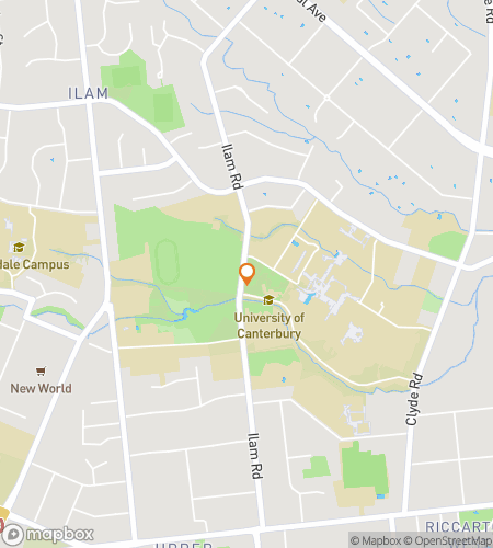 מפת סיור הליכה לחיפוש אחר אוצרות עבור חיפוש אחר אוצרות באוניברסיטת קנטרברי