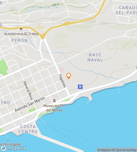 Mapa del tour a pie de búsqueda del tesoro para el Sendero “Punta y Prueba” del Canal Beagle