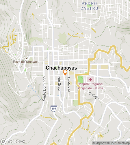 Map of scavenger hunt walking tour for Discovering Chachapoyas: Legends in the Highlands