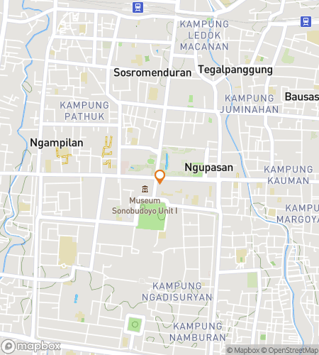 Map of scavenger hunt walking tour for Temples & Traditions: Discover Yogyakarta