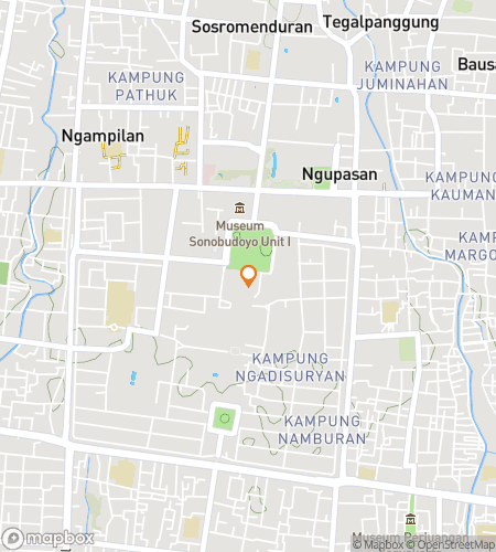 Map of scavenger hunt walking tour for Yogyakarta Courts, Courage & Cultural Pathways Hunt