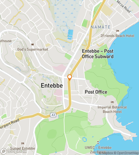 Map of scavenger hunt walking tour for Sunsets on the Shore: Tales of Entebbe