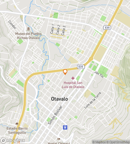 Map of scavenger hunt walking tour for Otavalo: The Heart of Andean Craft