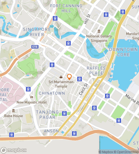 Map of scavenger hunt walking tour for Club Street Cheers: Singapore Bar Hunt