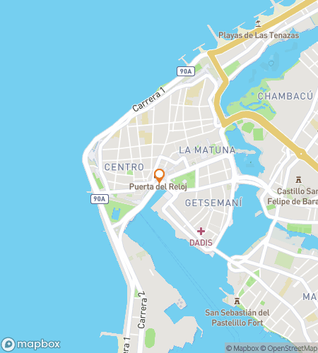 Map of scavenger hunt walking tour for Bolivar‘s Bounty Bonanza