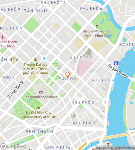 Map of scavenger hunt walking tour for Ho Chi Minh the Fun!